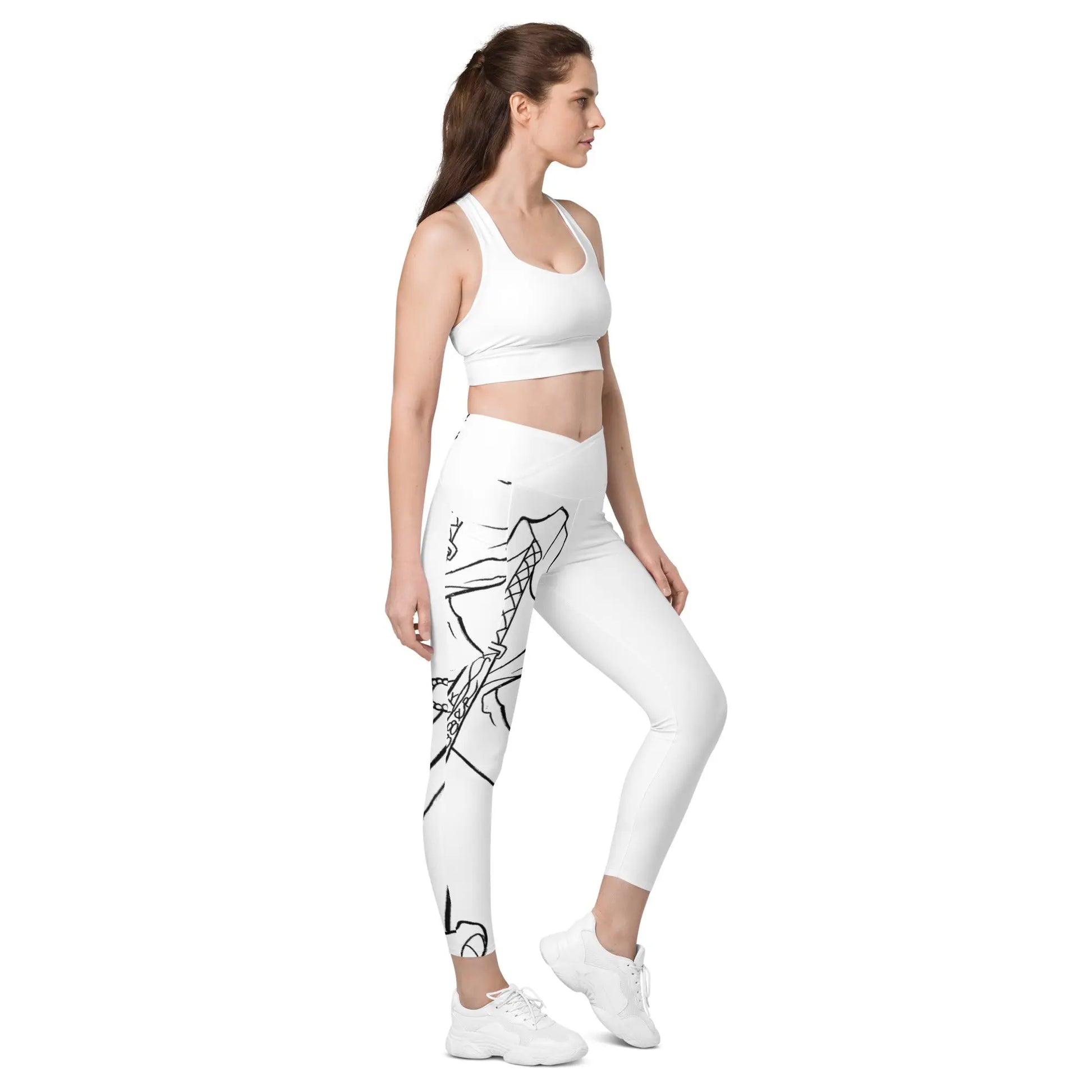 Crossover leggings with pockets - T-Shirt Reimagination Spot